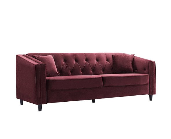 Classic Victorian Style Tufted Velvet, Classic Tufted Victorian Sofa